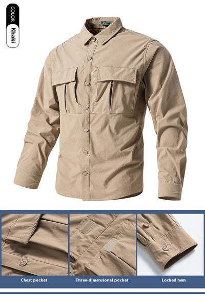 Camisa Táctica de Secado Rápido Consul para Hombre - Múltiples Bolsillos Entrenamiento - Image 17