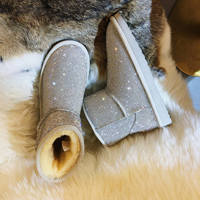 Botas Cortas para Mujer con Brillantes y Forro Térmico - Image 9