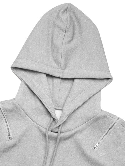 Sudadera Hoodie Gris Claro con Cordón Ajustable - Diseño Premium Europeo y Americano - Image 12