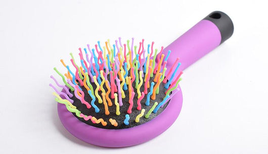 Cepillo Desenredante Antiestático con Espejo - Masaje Ondulado para Cabello Liso - Image 3