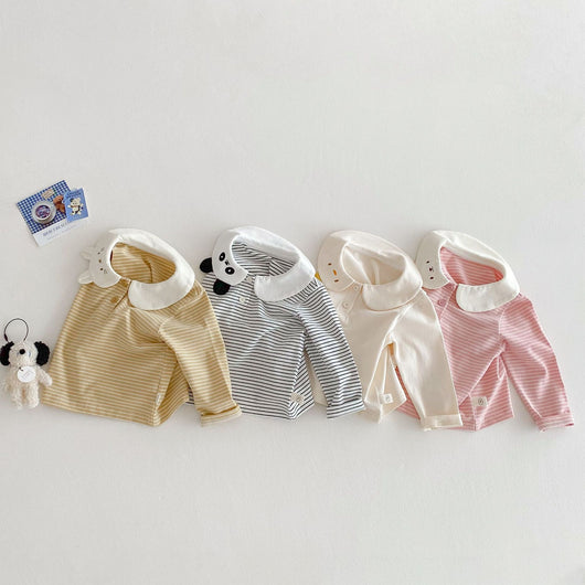Camiseta Rayada con Diseño Cartoon para Bebé Niña 0-5 Años - Image 11
