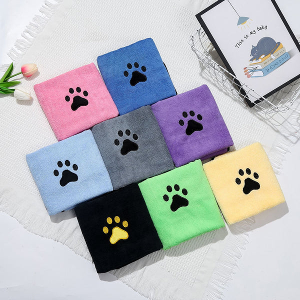 Toalla de Baño Rápida Secado para Perros y Gatos - Felpa Coral Súper Absorbente