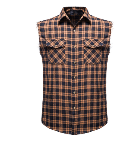 Chaleco Casual de Cuadros para Hombre - Talla Grande sin Mangas con Bolsillos - Image 6