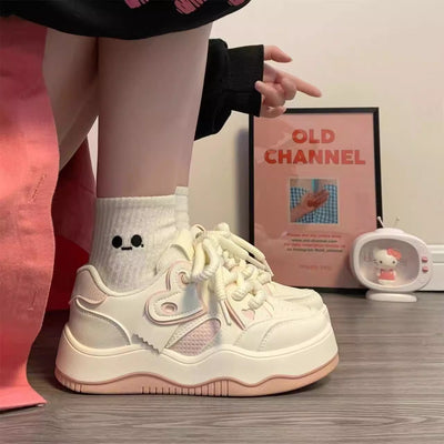 Zapatillas Deportivas Plataforma para Mujer - Blancas Estilo Board - Image 7
