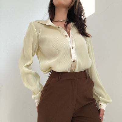 Camisa Manga Larga de Diseño Versátil - Estilo Minimalista Sofisticado - Image 3