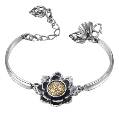 Pulsera de Loto en Plata 925 para Mujer - Diseño Creativo - Image 3