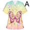 Camiseta Casual para Enfermeras con Diseño Mariposa 3D