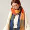 Bufanda Chal de Cashmere con Borlas - Abrigo Escocés Largo para Invierno