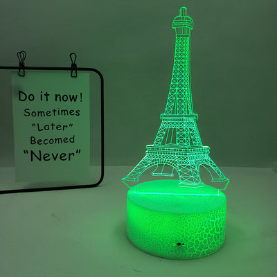Lámpara de Mesa Torre Eiffel 3D con 7 Colores Ajustables - Image 4
