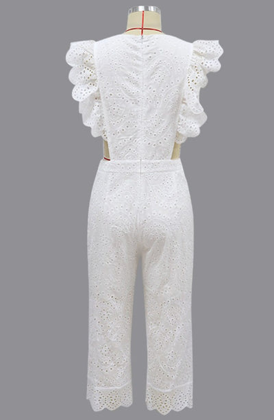 Jumpsuit Ajustado Cuello Redondo Tendencia Europea y Americana - Image 4