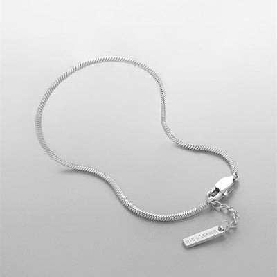 Pulsera de Plata Esterlina con Diseño de Hueso de Serpiente para Hombre - Image 7