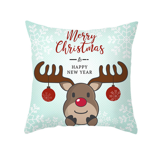 Funda de Almohada Navideña con Diseño de Dibujos Animados en Tela Melocotón - Image 22