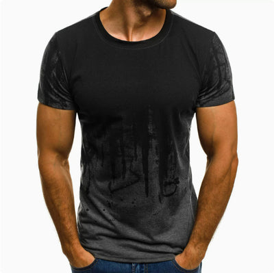 Playera de Compresión Fitness para Hombre - Degradado Negro y Rojo - Image 15