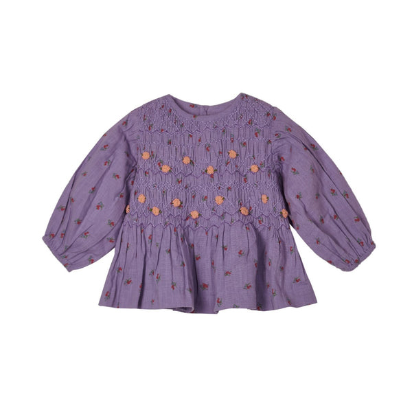 Blusa Baby Doll Púrpura para Niña - Confección Artesanal
