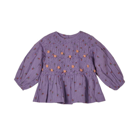 Blusa Baby Doll Púrpura para Niña - Confección Artesanal