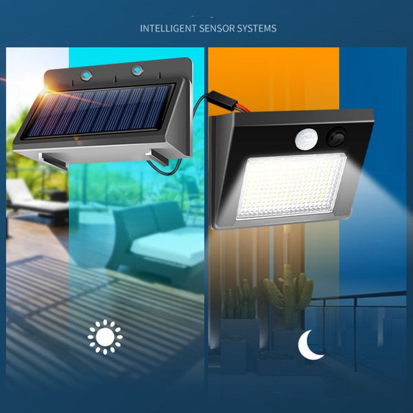 Lámpara Solar de Jardín con Sensor de Movimiento - Luz LED Súper Brillante Impermeable