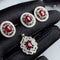 925 Silver Inlaid Ruby Set Plating Plating