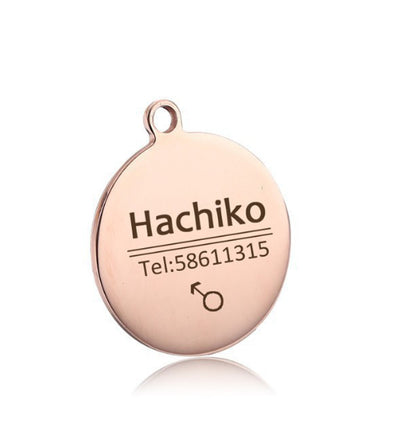 Placa de Identificación para Mascotas en Acero Titanio con Grabado Personalizado - Image 8