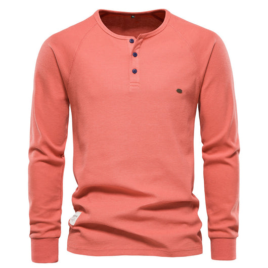 Henley Casual de Manga Larga para Hombre - Base Layer Versátil - Image 8
