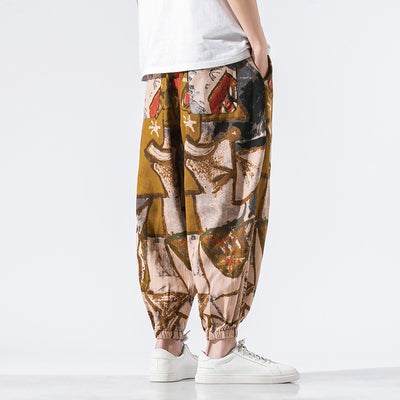 Pantalones Casuales Holgados Talla Grande Algodón Lino Estilo Chino - Image 10