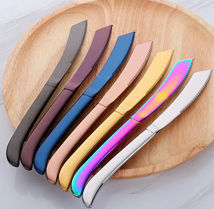 Cuchillo para Carne Arcoíris en Acero Inoxidable