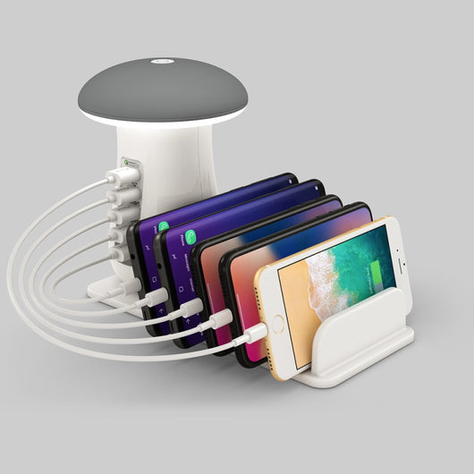 Lámpara Hongo LED 2 en 1 con Cargador USB y Soporte para Dispositivos - Image 6