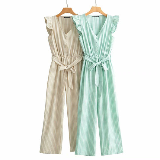 Jumpsuit de Algodón Denise con Rayas - Elegancia y Comodidad - Image 4