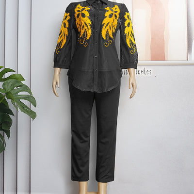 Conjunto de 3 Piezas: Camisa, Tirantes y Pantalón Lápiz - Image 7