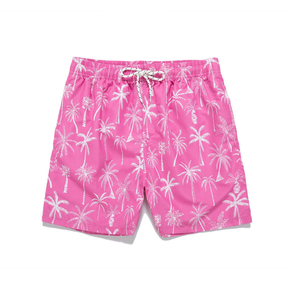 Pantalones Cortos Hombre Estampado Coco - Bermudas Sueltas Cordón Playa Vacaciones