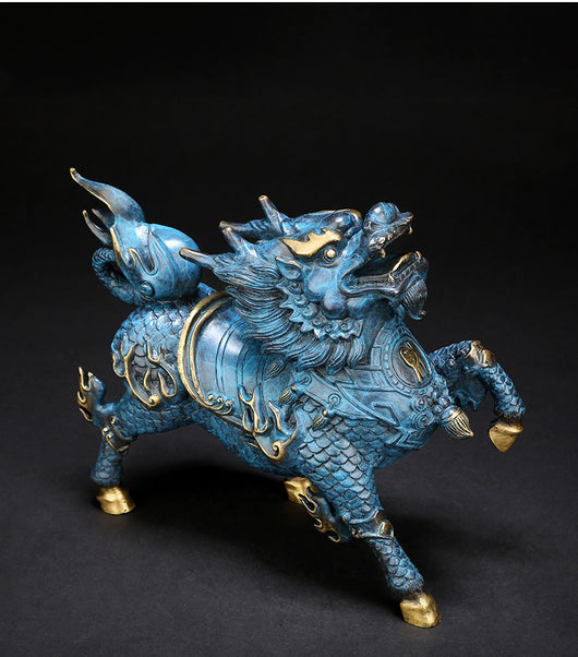 Par de Ornamentos Feng Shui Fire Kirin en Cobre - Decoración del Hogar - Image 17