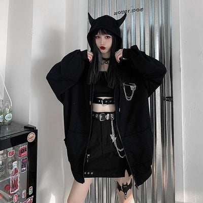 Abrigo Sudadera con Capucha Dark Little Devil para Mujer