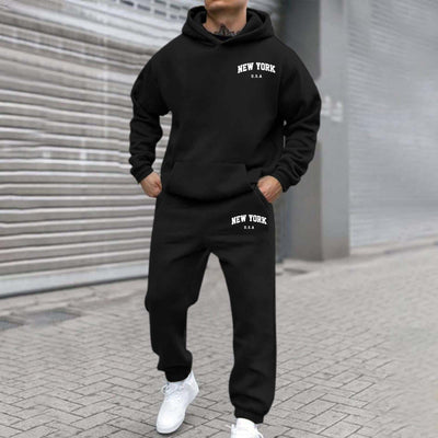 Sudadera con Capucha Forrada en Polar con Diseño Estampado para Hombre - Image 12
