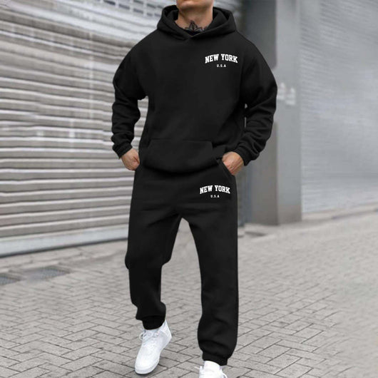 Sudadera con Capucha Forrada en Polar con Diseño Estampado para Hombre - Image 12