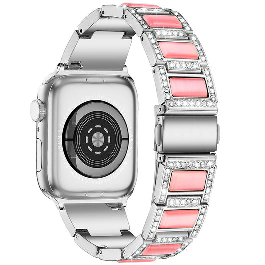 Reloj de Acero Inoxidable con Ópalos y Diamantes Incrustados - Image 2
