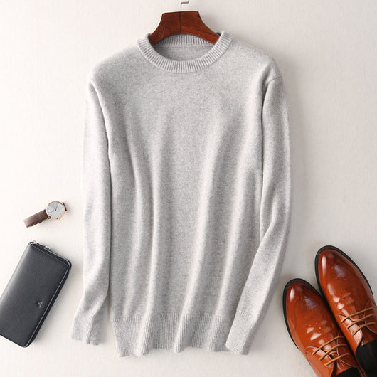 Suéter de Cachemir para Hombre Cuello Redondo Acolchado - Image 11