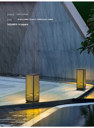 Lámpara de Piso Impermeable para Jardín Estilo Asiático - Image 10