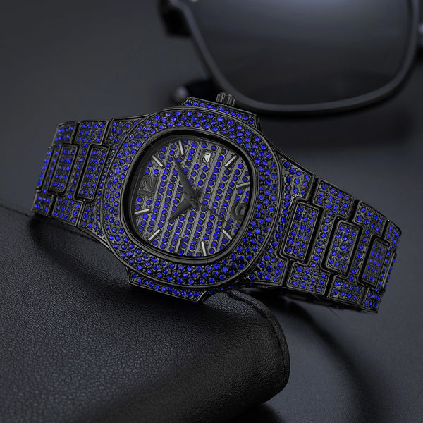 Reloj Hip Hop para Hombre con Diamantes Completos - Diseño Exclusivo