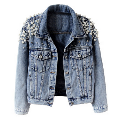 Chaqueta Denim Coreana Oversized con Tachuelas - Estilo Pesado para Primavera y Otoño - Image 3