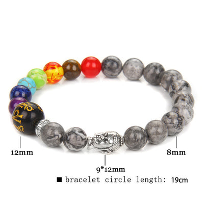 Pulsera de Piedras Naturales con los Siete Chakras - Image 7