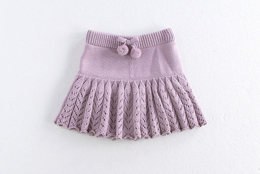 Falda Pantalón Plisada Retro Hueca para Niñas - Image 22