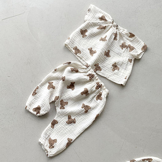 Conjunto de Verano: Blusa Manga Corta y Overol - Image 2
