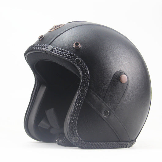 Casco Retro Semiabierto Four Seasons en Cuero - Image 8