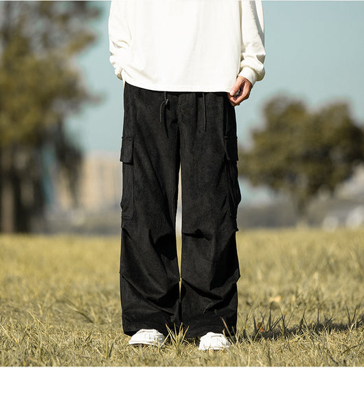 Pantalones de Pana Anchos Casuales para Otoño e Invierno - Image 28