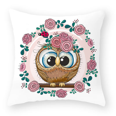 Funda de Almohada Suave con Diseño de Búho Melocotón - Image 35