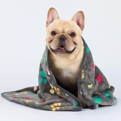Manta Térmica para Mascotas - Diseño Huesos y Patitas - Image 2