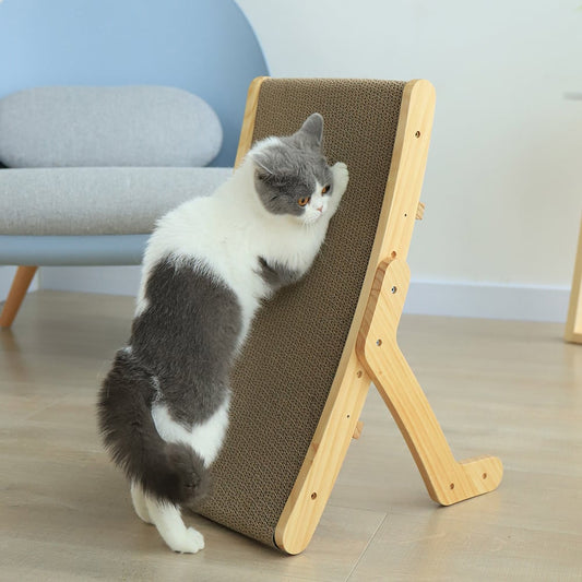 Cama Gato Deformable con Rascador de Cartón Corrugado y Núcleo Reemplazable