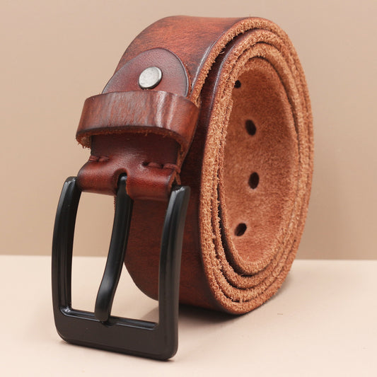 Cinturón de Cuero Premium Estilo Coreano con Hebilla de Perno para Hombre - Image 2