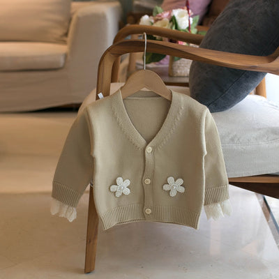 Cardigan Floral para Niñas con Escote en V - Image 16