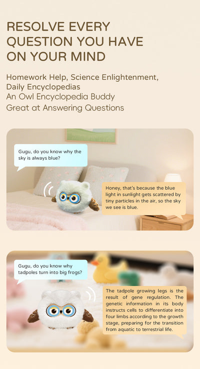 Búho Peluche Inteligente con IA - Juguete Interactivo Educativo para Niños - Image 13