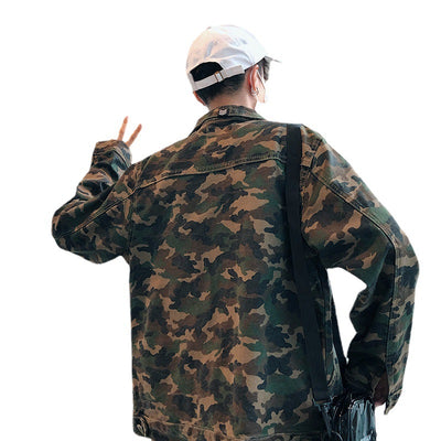 Chaqueta Denim Camuflaje para Hombre - Diseño Fashion Otoño - Image 4